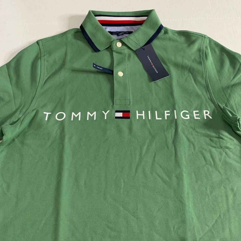Tommy Hilfiger Green Polo Shirt with Logo